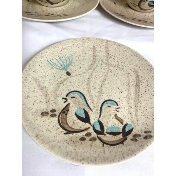 Red Wing Pottery Bob White Quail Lot 8 Piece Vintage - Picture 2 of 9